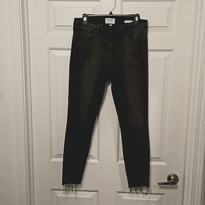 Frame Denim LeSkinny de Jeanne, faded black crop, 31